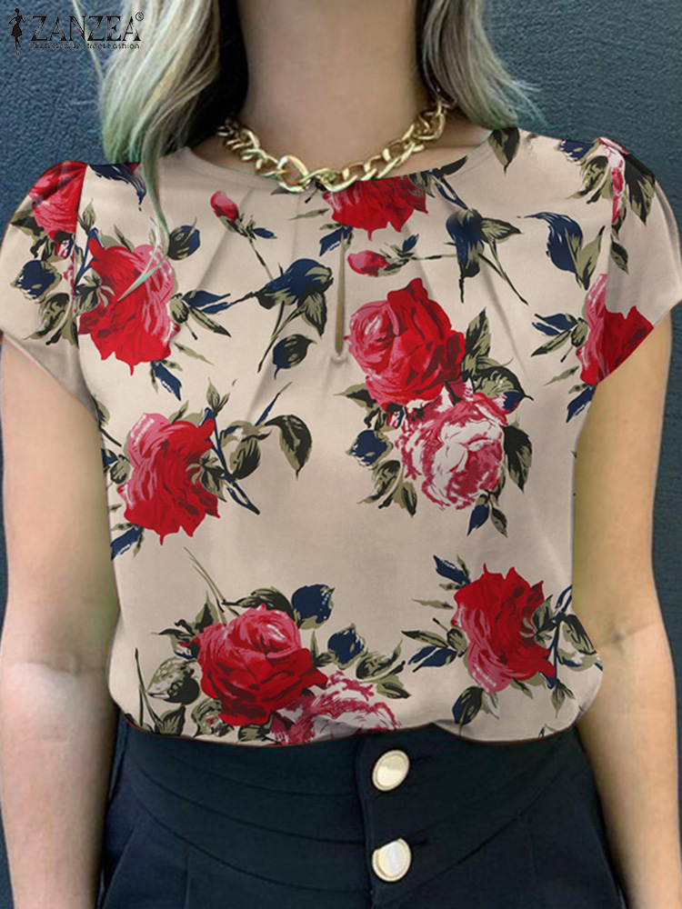 Romper Floral Print - ZANZEA الصيف البوهيمي قصيرة الأكمام الأزهار
