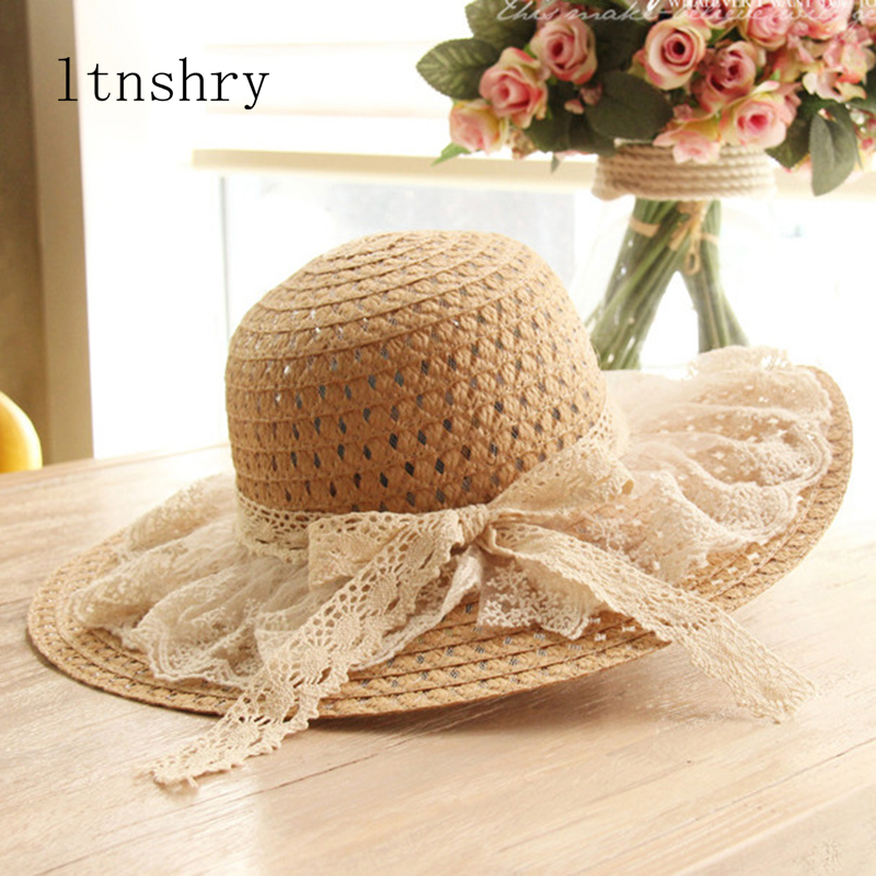 Hat Floppy Wide - النساء الدانتيل قبعات للحماية من الشمس