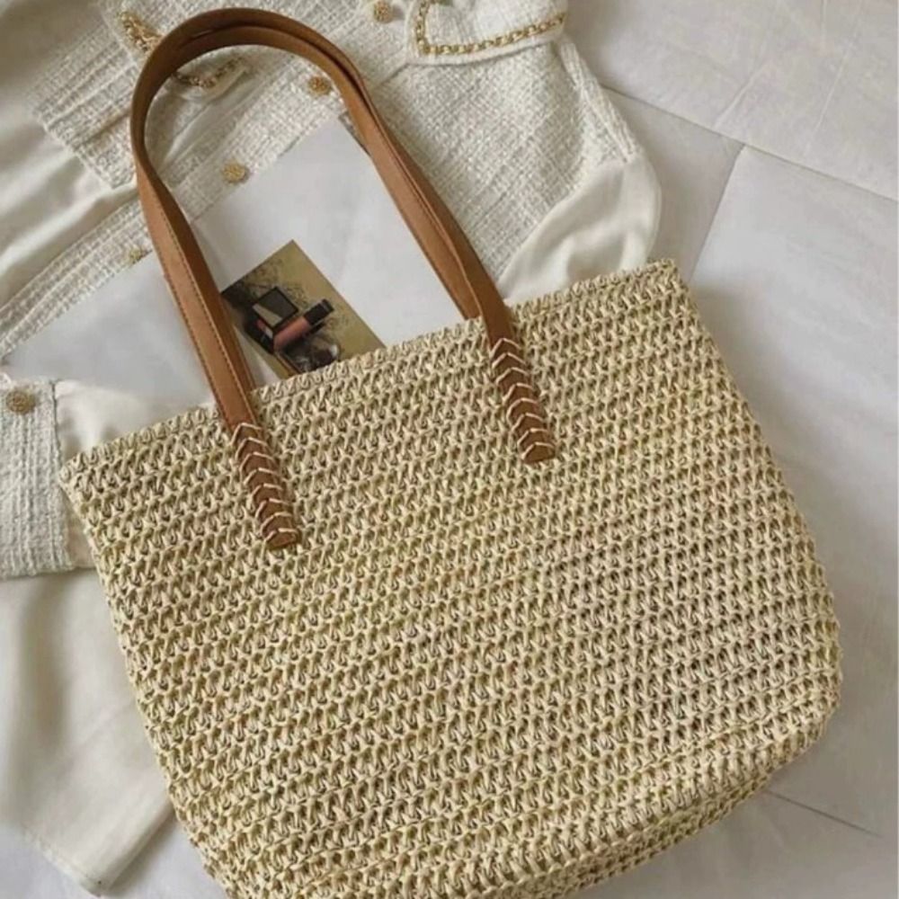Tote Bag Beach - حقيبة يد نسائية أنيقة من القش
