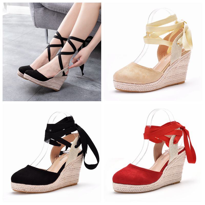 Wedge Espadrille Women - صنادل نسائية إسبادريل بكعب ويدج مغلقة