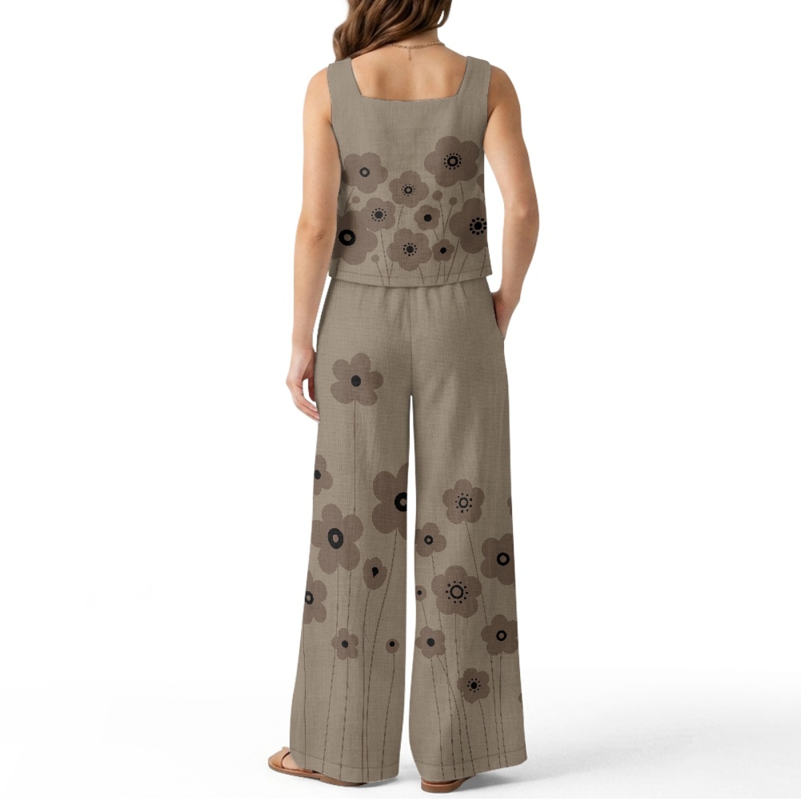 طقم سترة نسائية من الكتان من I - مراجعة Linen Pant Wide وسعره