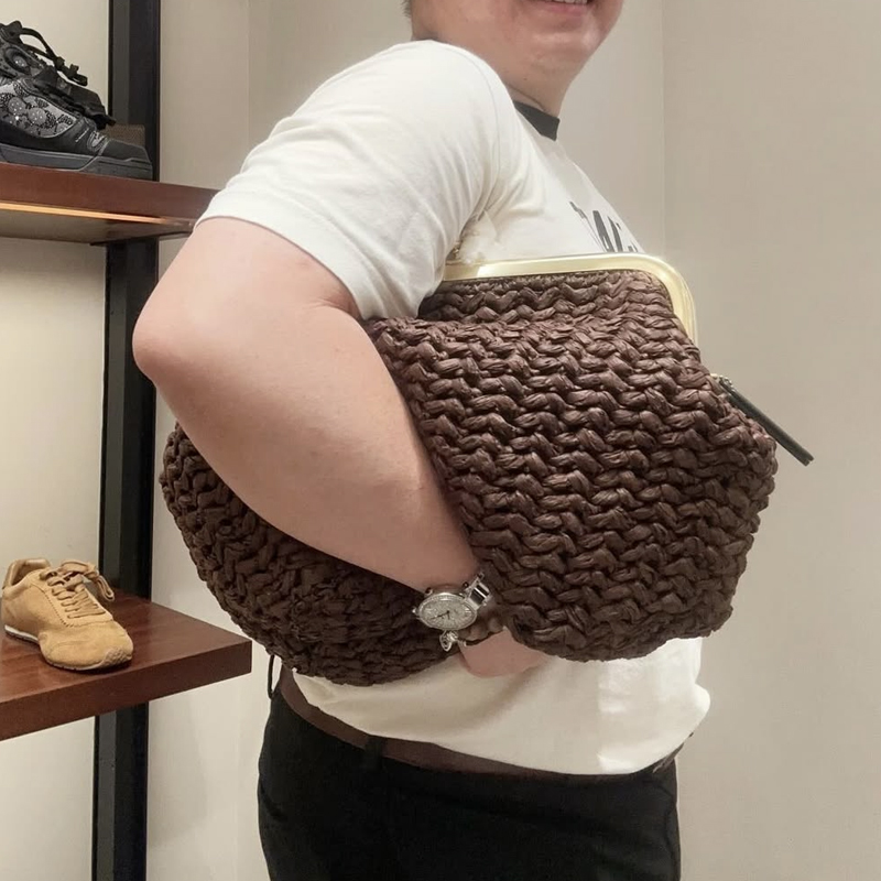 حقائب شاطئ من القش بإطار قفل ي - مراجعة Crochet Bag Raffia وسعره