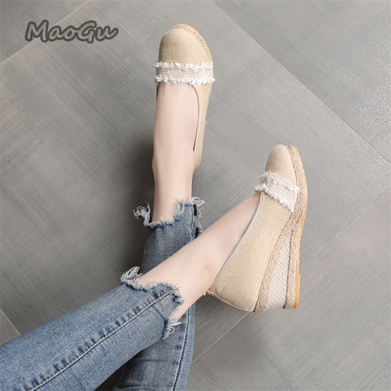 أحذية إسبادريل نسائية بكعب عري - مراجعة Wedge Espadrille Women وسعره