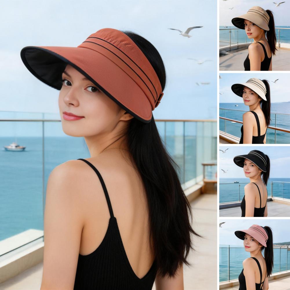 قبعة شمسية نسائية بفتحة لتسريح - مراجعة Hat Floppy Wide وسعره