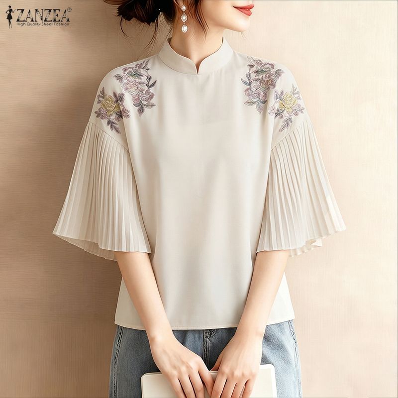بلوزة زانزيا صيفية 2026 بطبعة  - مراجعة Romper Floral Print وسعره