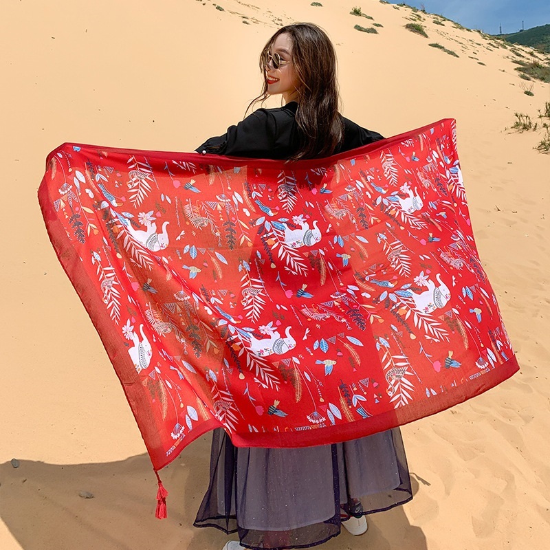 الصحراء الشمس حماية القطن الكت - مراجعة Linen Dress Wrap وسعره
