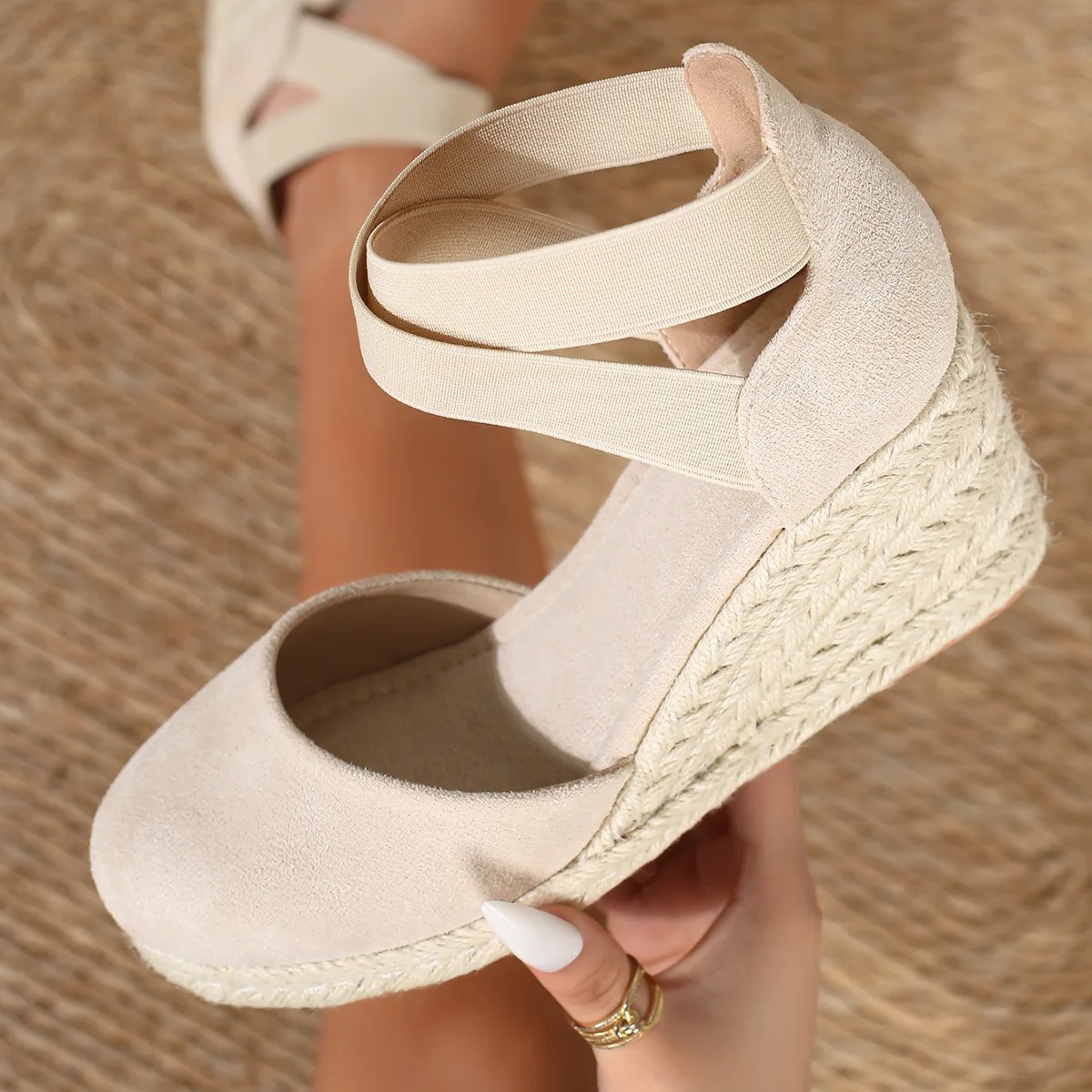 صنادل إسبادريل نسائية بكعب ويد - مراجعة Wedge Espadrille Women وسعره