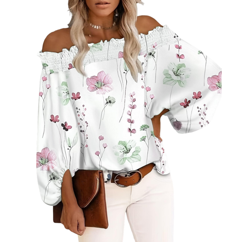 بلوزة نسائية جديدة بمقاسات كبي - مراجعة Blouse Off Shoulder وسعره