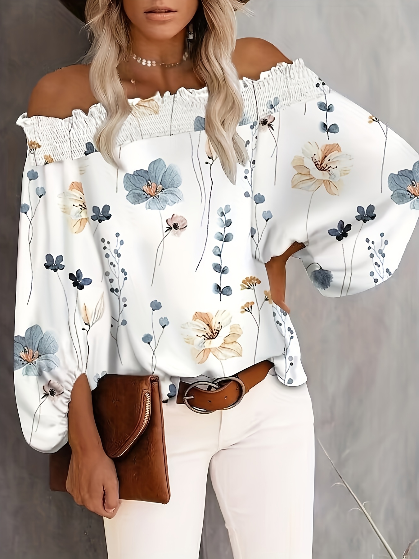 بلوزة نسائية جديدة بمقاسات كبي - مراجعة Blouse Off Shoulder وسعره