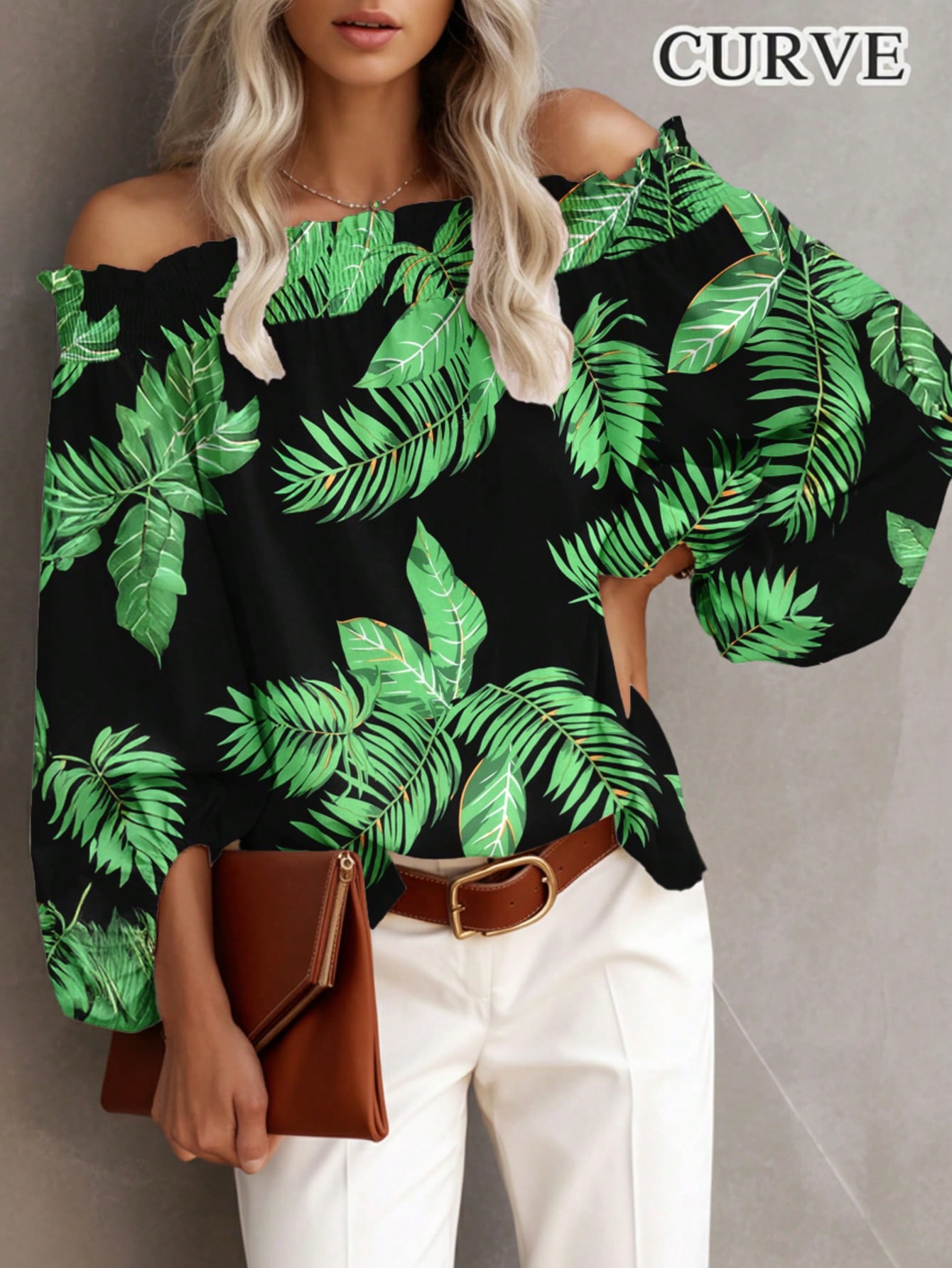 بلوزة نسائية جديدة بمقاسات كبي - مراجعة Blouse Off Shoulder وسعره