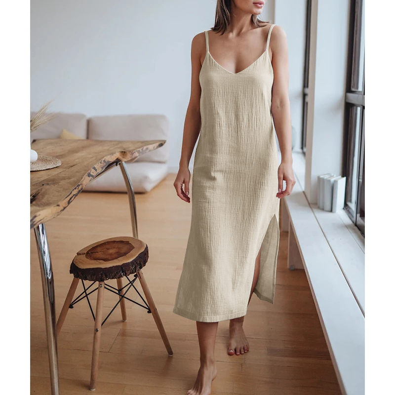 فستان نسائي من الشاش القطني 10 - مراجعة Linen Dress Wrap وسعره