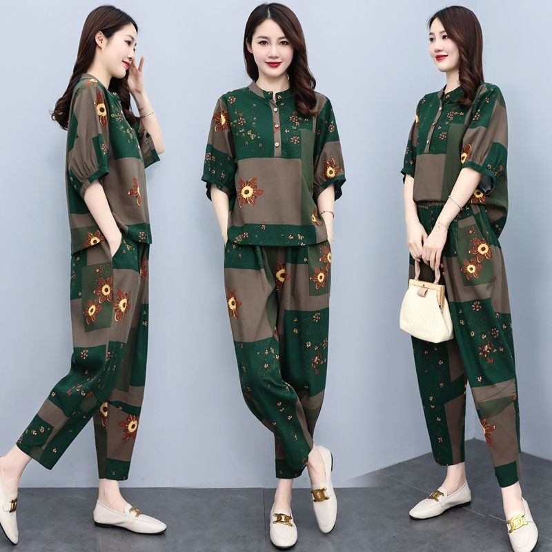بدلة صيفية للأمهات متوسطات الع - مراجعة Linen Pant Wide وسعره