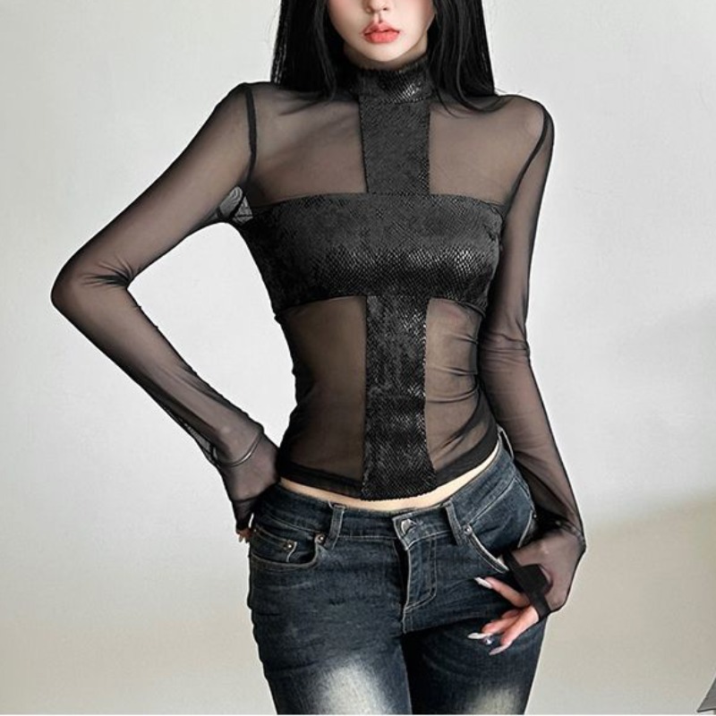 النمط الأمريكي شبكة طويلة الأك - مراجعة Blouse Off Shoulder وسعره