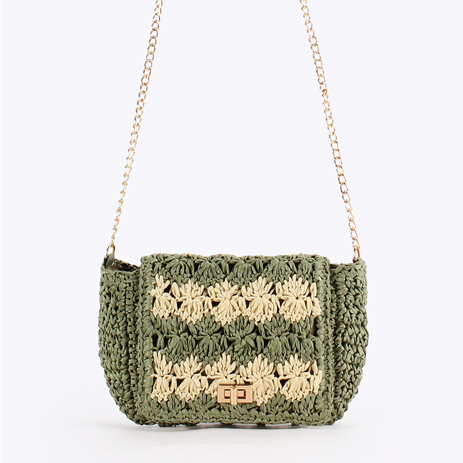 حقائب كتف نسائية من القش للصيف - مراجعة Crochet Bag Raffia وسعره