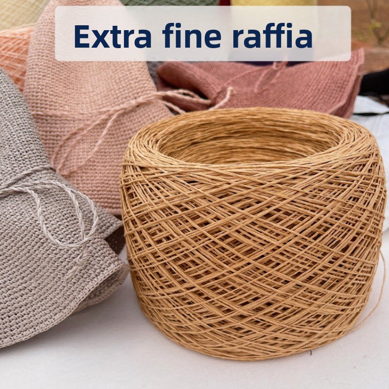 250 جرام رقيقة ورقة الرافية ال - مراجعة Crochet Bag Raffia وسعره