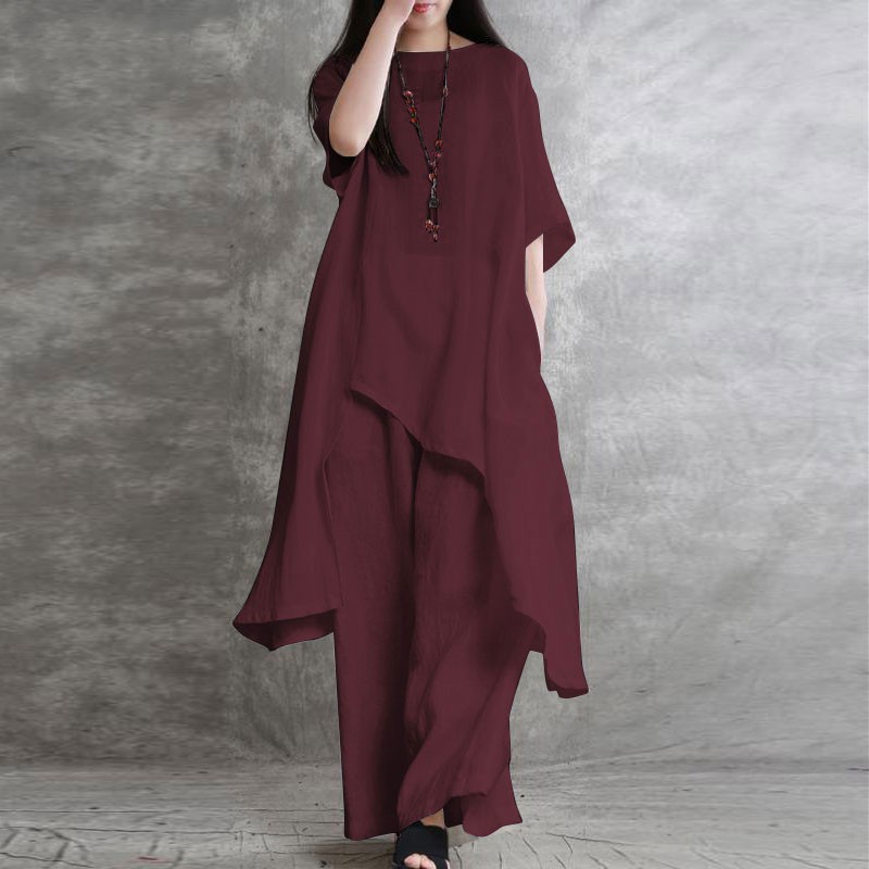 ملابس رياضية نسائية من الكتان  - مراجعة Linen Pant Wide وسعره