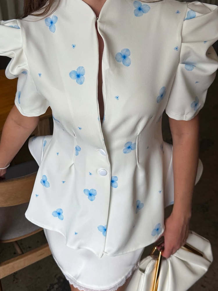 بلوزة نسائية أنيقة من الساتان  - مراجعة Romper Floral Print وسعره