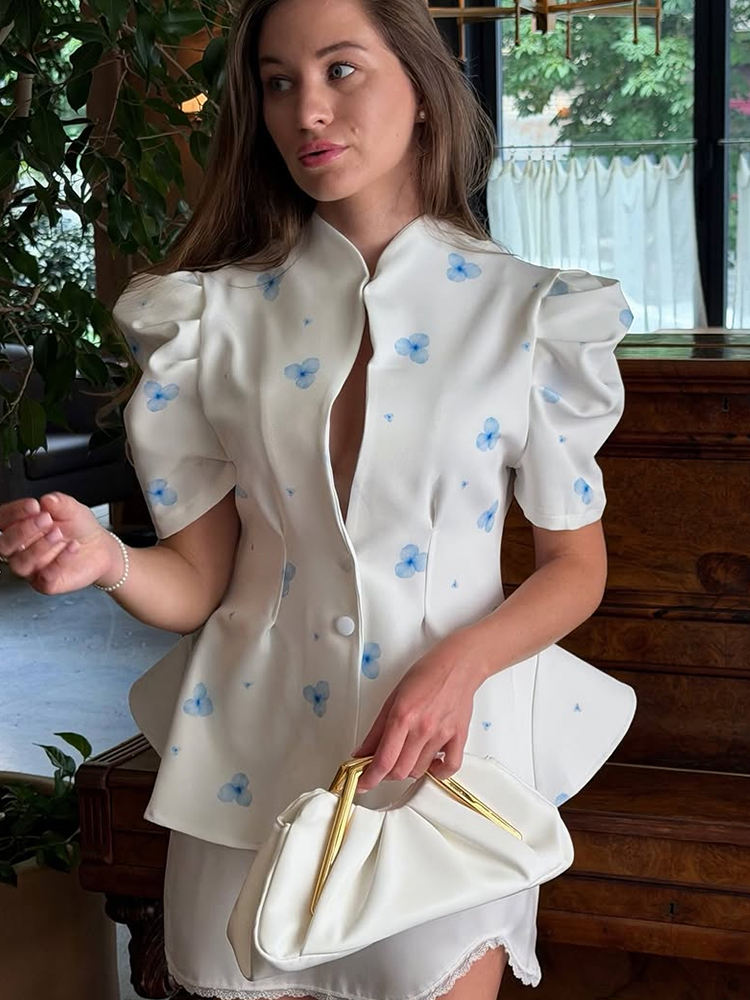 بلوزة نسائية أنيقة من الساتان  - مراجعة Romper Floral Print وسعره