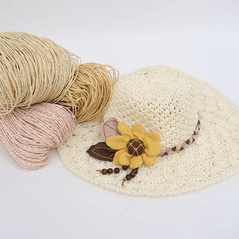 200 جرام 2 رقائق غزل الرافية ا - مراجعة Crochet Bag Raffia وسعره