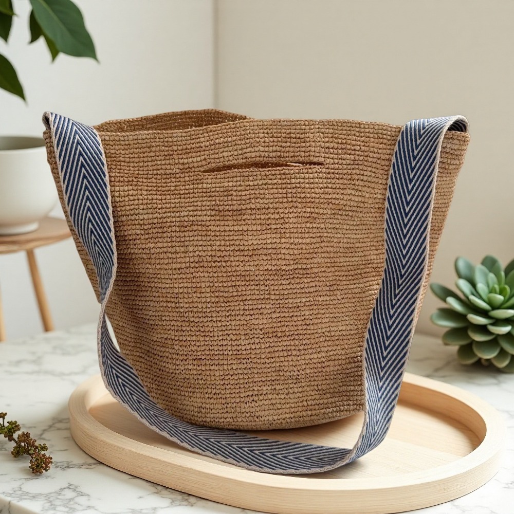 حقيبة كتف نسائية جديدة من الرا - مراجعة Crochet Bag Raffia وسعره