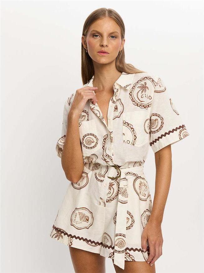 فستان أنيق بطبعة زهور من الكتا - مراجعة Linen Dress Wrap وسعره