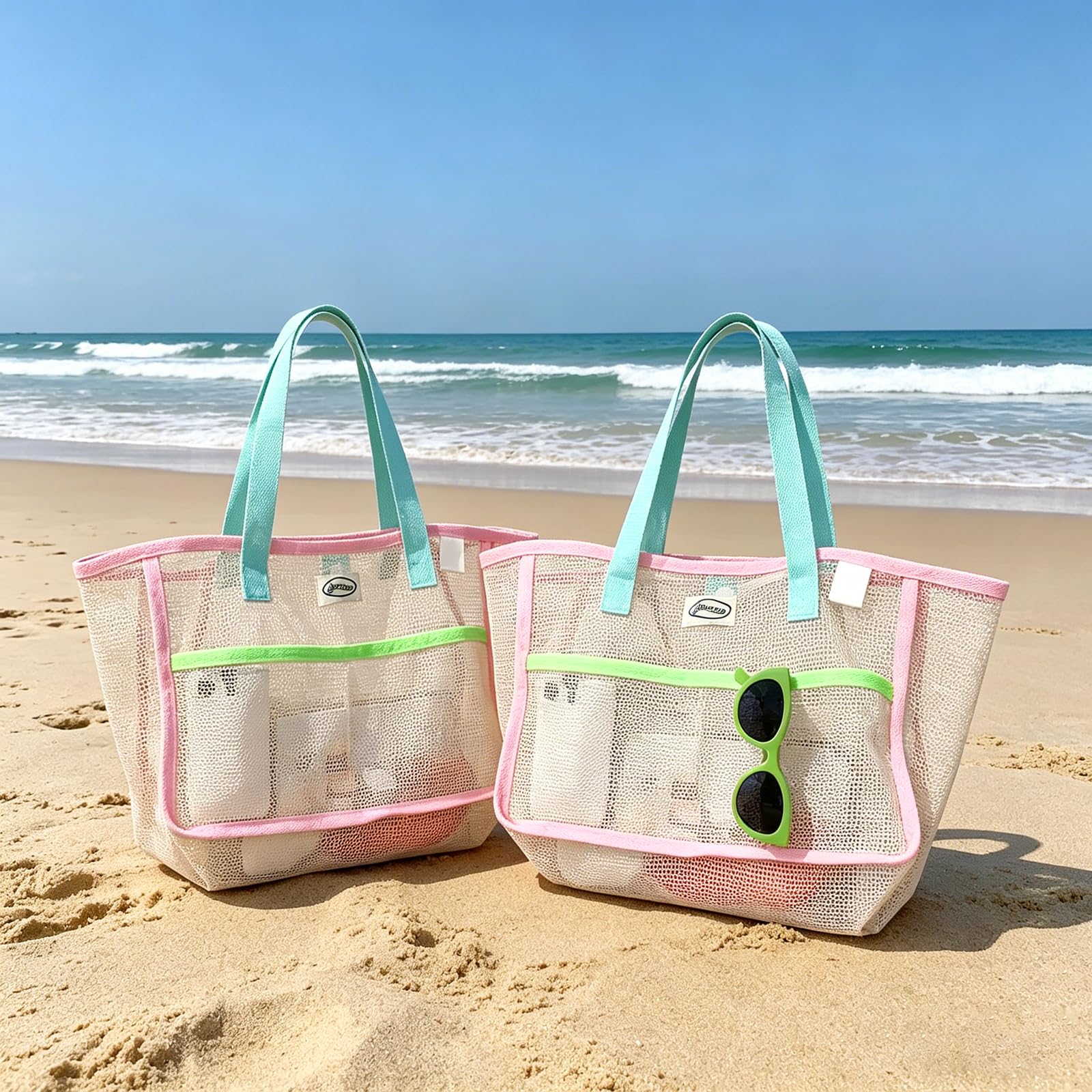 حقائب شاطئ نسائية ملونة قابلة  - مراجعة Tote Bag Beach وسعره