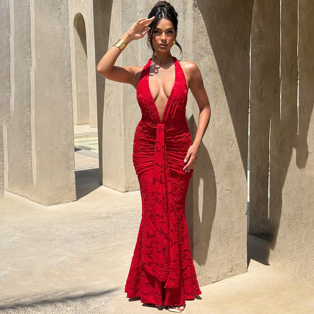 فستان نسائي مثير بتصميم ملفوف  - مراجعة Linen Dress Wrap وسعره