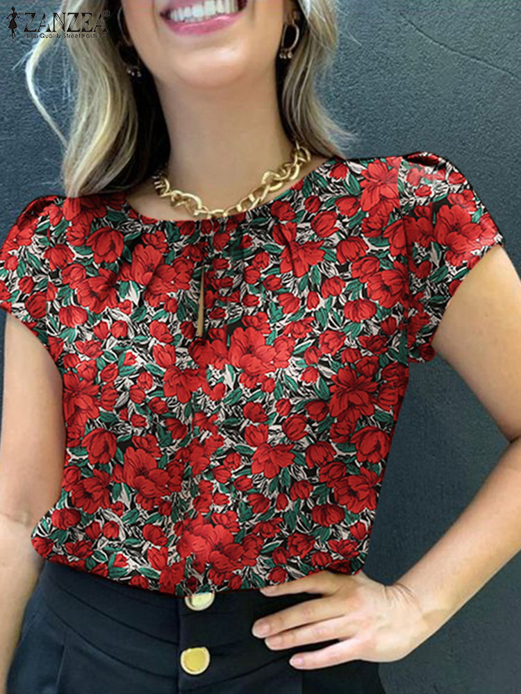 ZANZEA-بلوزة بوهيمية مطبوعة با - مراجعة Romper Floral Print وسعره