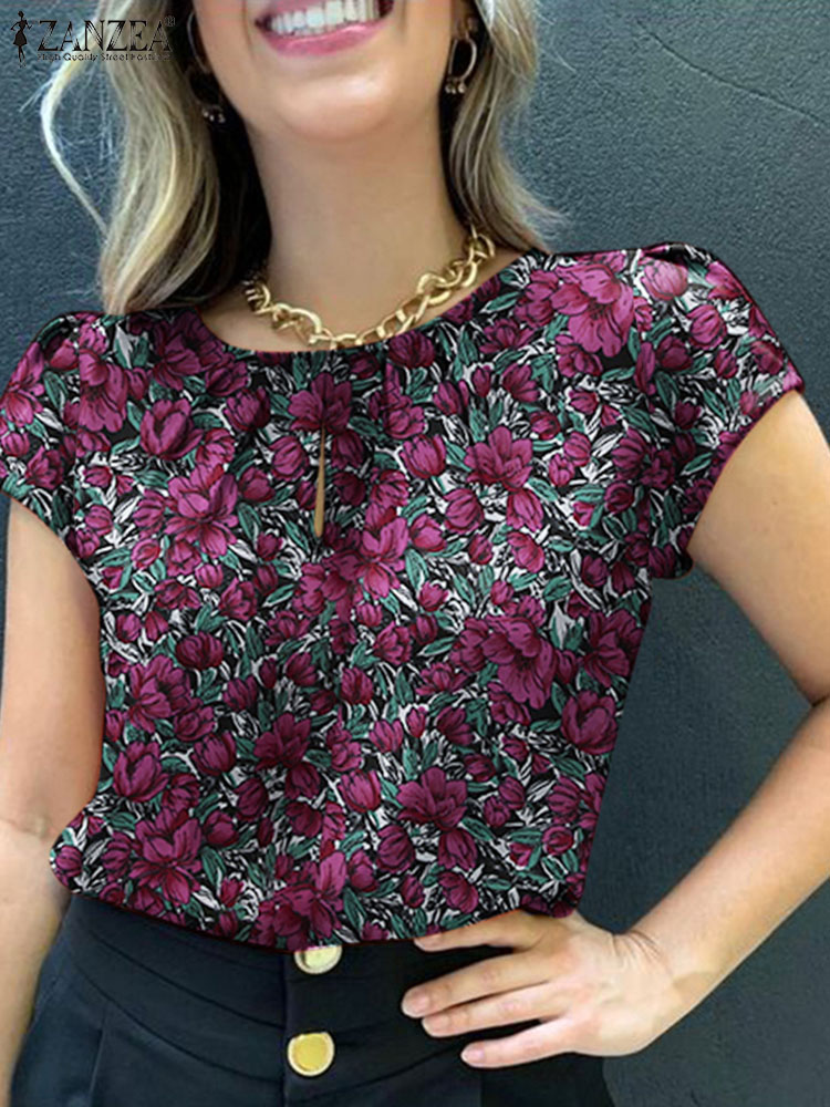 ZANZEA-بلوزة بوهيمية مطبوعة با - مراجعة Romper Floral Print وسعره